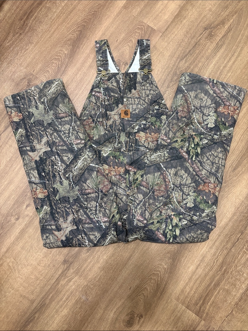 Carhartt Boys Insulated Duck Camo Bib Overalls Hunting Size 14